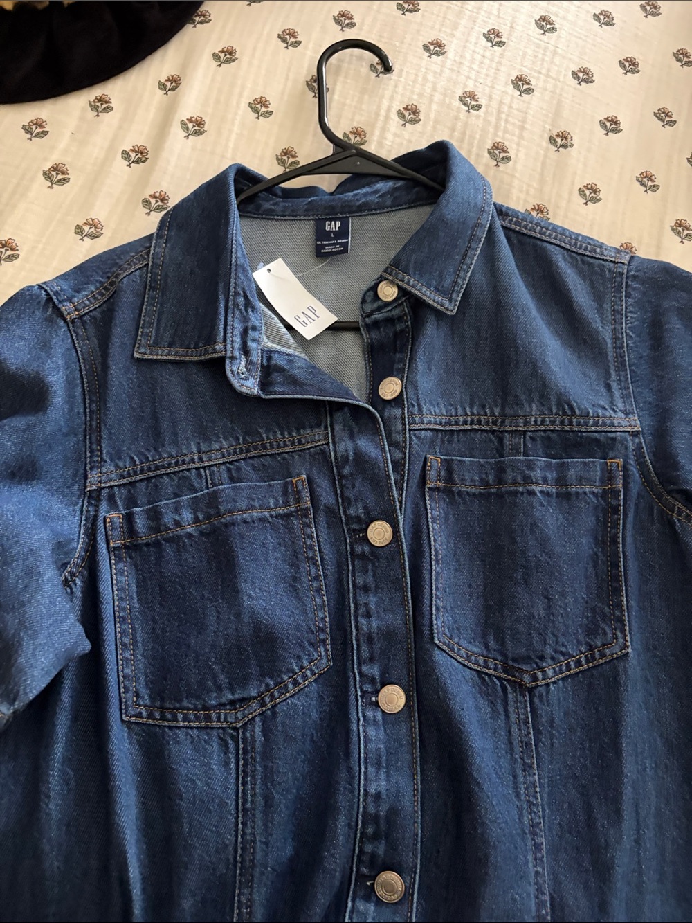 GAP Dark Indigo Denim Jacket with Chest Pockets